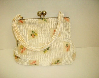 Items similar to Vintage Beaded Purse, Petite Bead by Lumured Evening ...