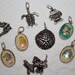 Set of 9 Sea Life Themed Silver Tone Charms