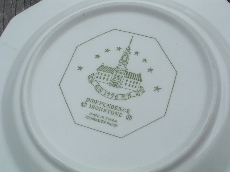 White Independence Ironstone Japan Plates Castleton China