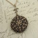 JULIE SHIPPING RESERVE - Perfume Locket Fleur De Lis Necklace - Vintage Brass Filigree Locket Necklace