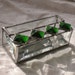 Stained Glass Trinket Box emerald green jewels and bevels jewelry box