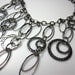 gunmetal grey black loops and hoops - the kali bib necklace