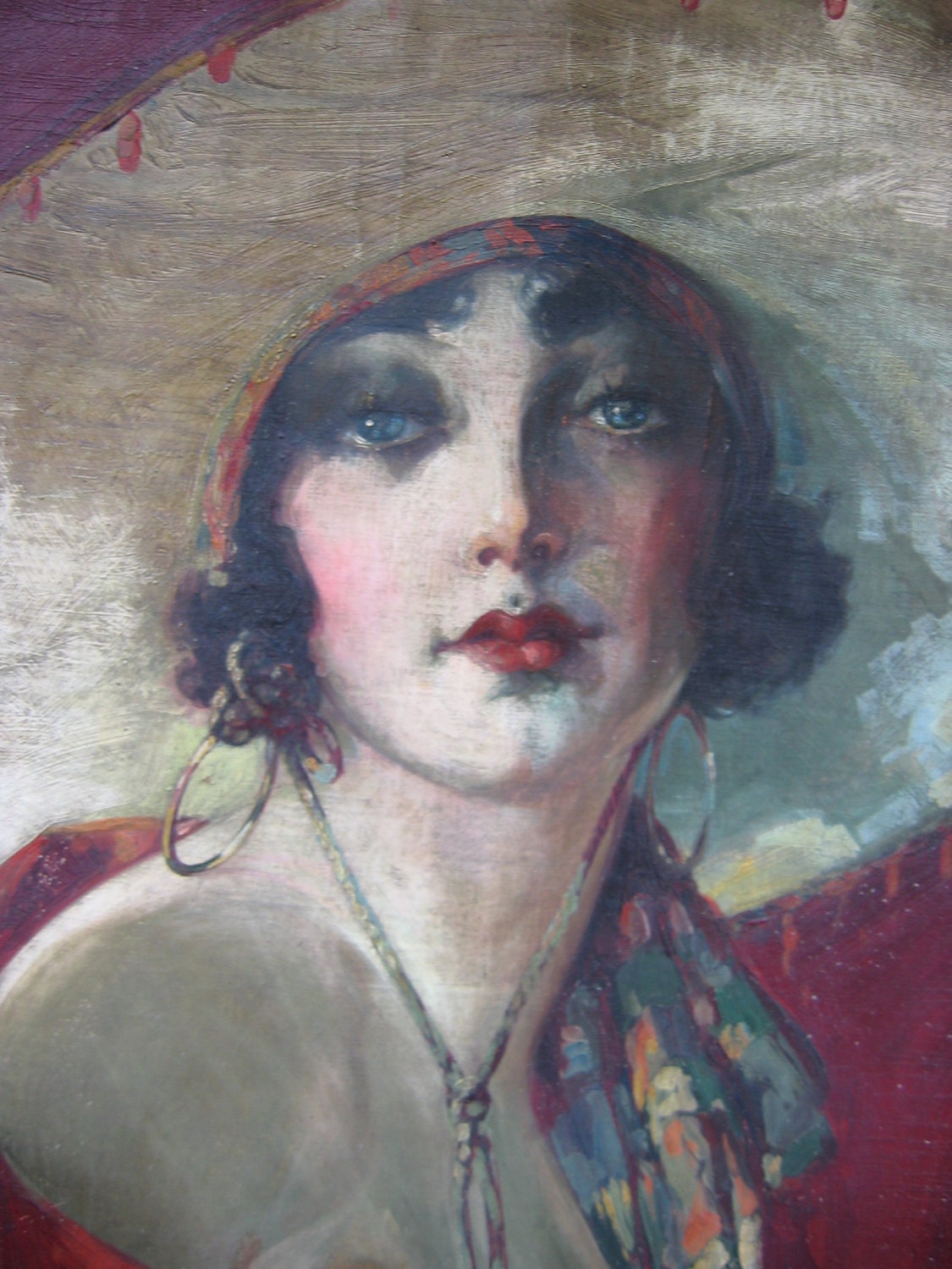 Exquisite Oil Painting on Canvas. 1920's 1930's