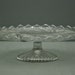 English vintage pressed glass pedestal cake stand