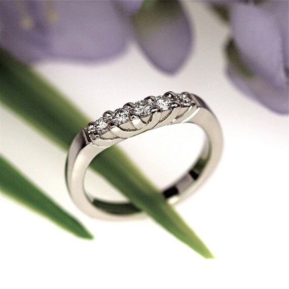 Items similar to Trellis Style Diamond Wedding Ring on Etsy