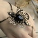 Black Mariposa Aged Brass and Swarovski Bracelet - Black - Butterfly - Steampunk - Gothic - Fantasy - Magic - Slave Bracelet