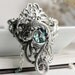 Maelstrom Nebula Aged Silver and Swarovski Necklace - Fantasy - Silver - Aqua - Purple - Pink - Water - Wedding - Bridal