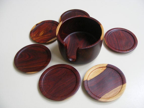 cocobolo coaster set wood cocobolo coaster set wood