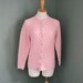 reserved...10 Dollar Sale - Vintage 60s 70s PINK Cardigan Sweawter - Women M - Wintuk Chris Ann