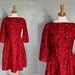 20 Dollar Sale - Vintage 60s RED and BLACK Party Dress - Mad Men - Women S M