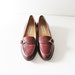 15 Dollar Sale Vintage Etienne Aigner Loafers - Burgundy Leather - Women 7 narrow