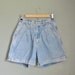 Vintage 80s HIGH WAIST Denim Shorts - Rolled Bill Blass - Women S Pleated
