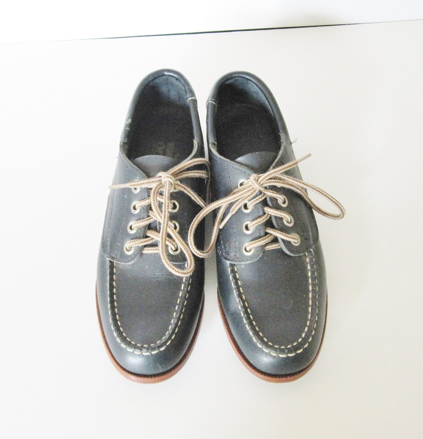 20 Dollar Sale Vtg 80s SEBAGO Campsides Shoes Blue Leather