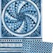 Stonehenge Apollo Blue White Tile Quilt Kit Easy Panel Quilt Kit