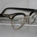 Vintage Rhinestone Cat Eye Eyeglass Frames. Shuron 12 karat gold filled. 1950s 1960s