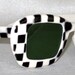 Vintage Sunglasses. 60s Black and White Checkered.