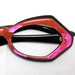 Vintage 60s Mod Neon Pink 3D Design Eyeglass Sunglasses Frames