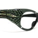 Pin Up Style Vintage Cat Eye Glasses Frames. Green and Black Eyeglasses. NOS