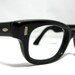 Vintage Mens Thick Horn Rim Black EyeGlasses. Clark Kent - Mad Men Style.