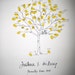 Guest book fingerprint tree kit, hand drawn, small (includes 2 ink pads)