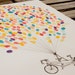 RESERVED (for adinosrati) Rush XLARGE Guest book fingerprint BALLOON tandem kit, hand drawn tandem bike (with 5 ink pads)