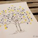 RESERVED (for ellapyne) rush Guest book fingerprint tree, hand drawn Small twisted oak (guestbook drawing with 2 inks)