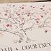 RESERVED (for Kacie) Guest book fingerprint tree, MEDIUM low oak with 2 foxes (2 ink pads)