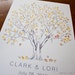 NEW DESIGN discounted, Guestbook fingerprint tree, size Medium COTTONWOOD Design (drawing with 3 ink pads)