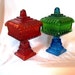 Vintage Green&Blue Wedding Boxes by Jeannette Glass Company/ chic/ design/ gift/ shower/ home/ sun catcher