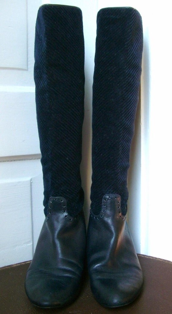 womens navy blue riding boots