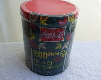Coca Cola Special Edition Puzzle in Tin, Unopened, Coke Collectibles, 200 Pieces.