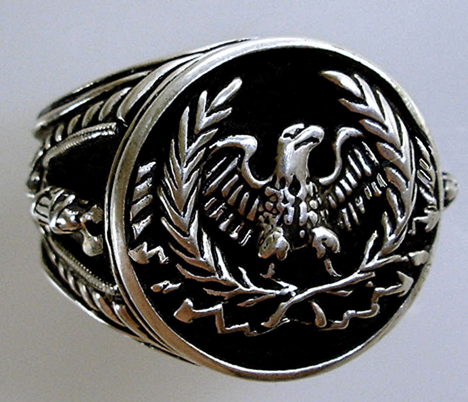 Items similar to Roman Eagle Fasces Mens Signet ring on Etsy