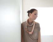 knitted okapi necklace, big pastel necklace, fashion Paris, France