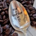 ME plus COFFEE equals LOVE - Hand Stamped Vintage spoon for your Coffee