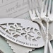 Mr. & Mrs. WEDDING Cake forks with Forever Starts Today (TM) Personalized Vintage Wedding Cake Server - Hand Stamped SET