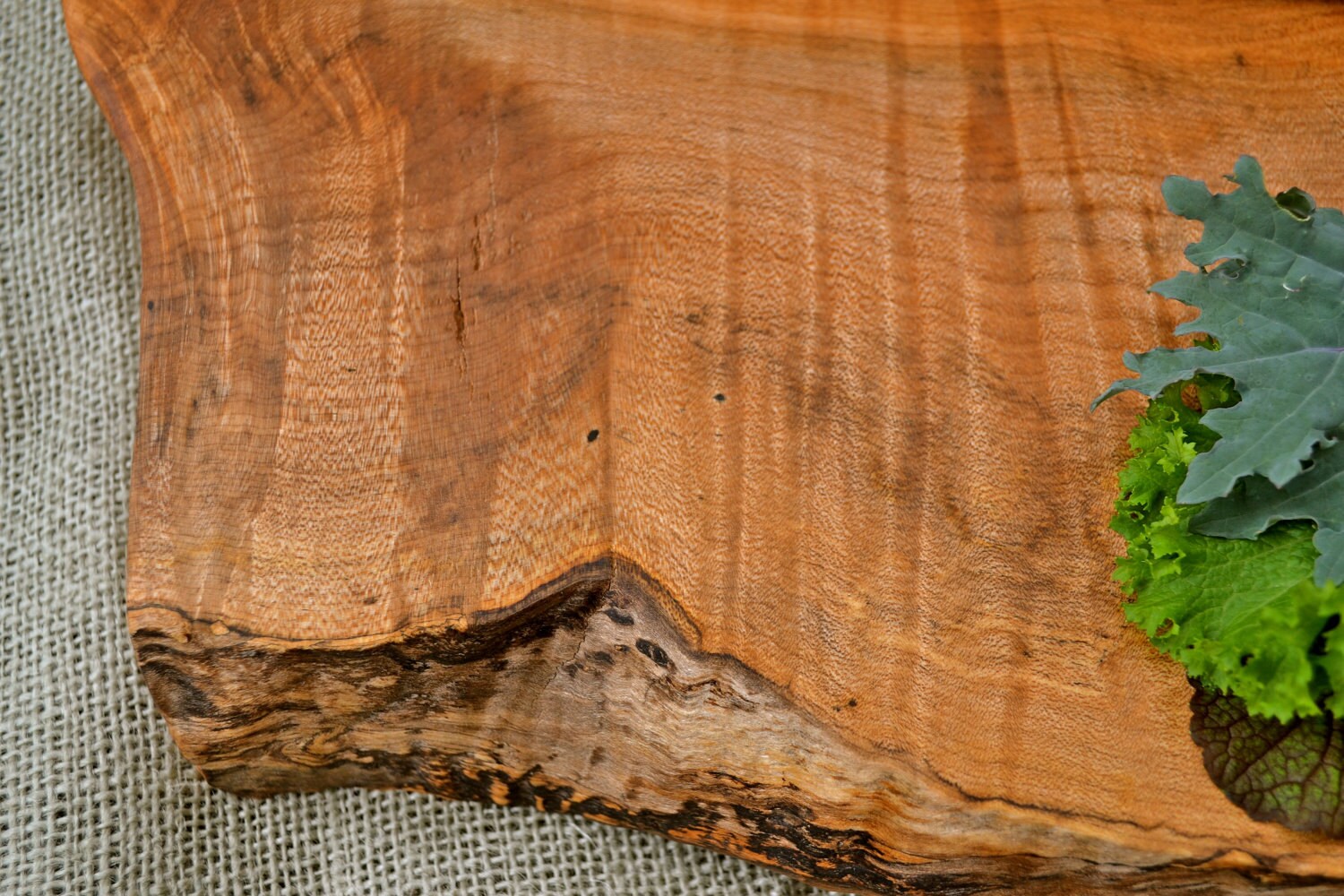 Extra Thick Natural Edge Wooden Cutting Board 255