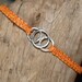 Irish Waxed Linen Triple Ring Bracelet