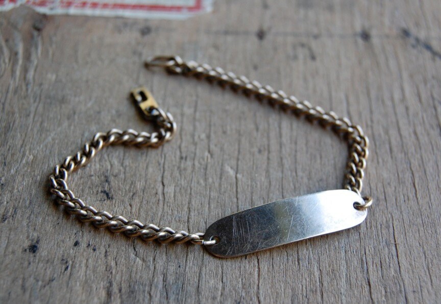 GOING STEADY 1940s vintage ID bracelet