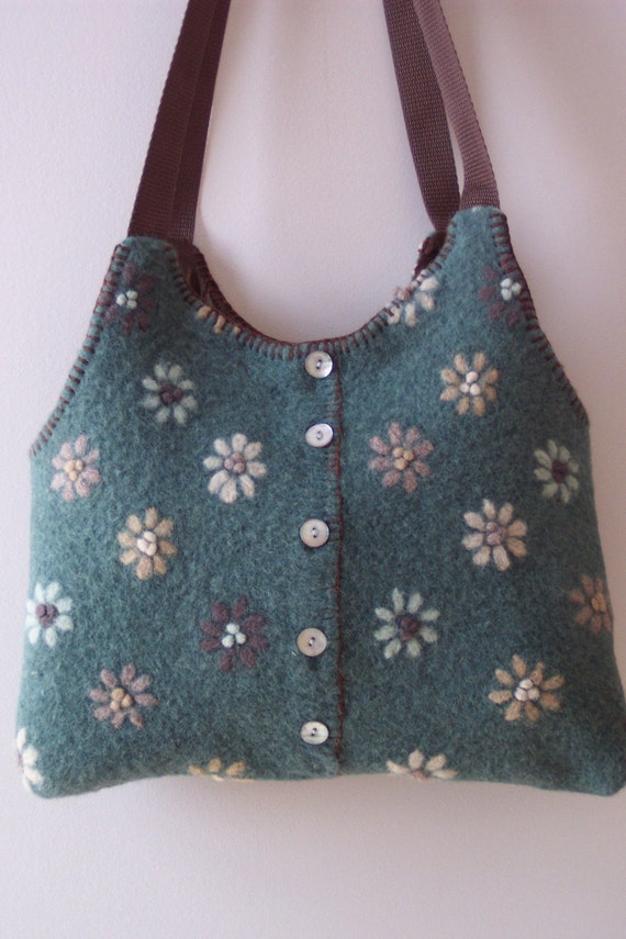 Felted Wool Sweater Bag /Purse