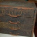Vintage Industrial Metal Parts Cabinet - Includes Brass Fittings - Fittings Original Weathered Equipment