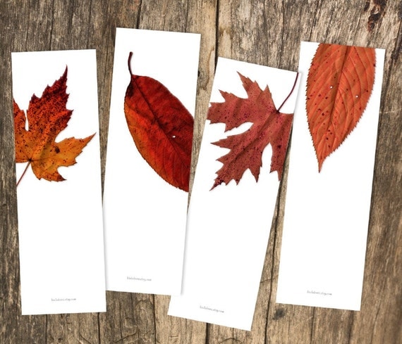 printable leaf leaves bookmark autumn diy bookmarks fall maple watercolor paper handmade warm favorites sell