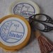 Vintage French Rayon Ribbon on Original Cardboard Reels - Old Gold and Vanilla