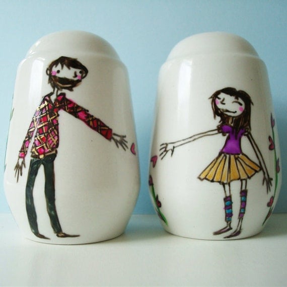 Personalised / Personalized Salt & Pepper Shakers for