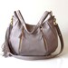 Soft Leather Purse - OPELLE Ballet Bag purse - Large Size Pebbled Leather in Lilac LAST One