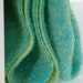 WOOL FELT Teal & Lime - Needle Felt 5mm