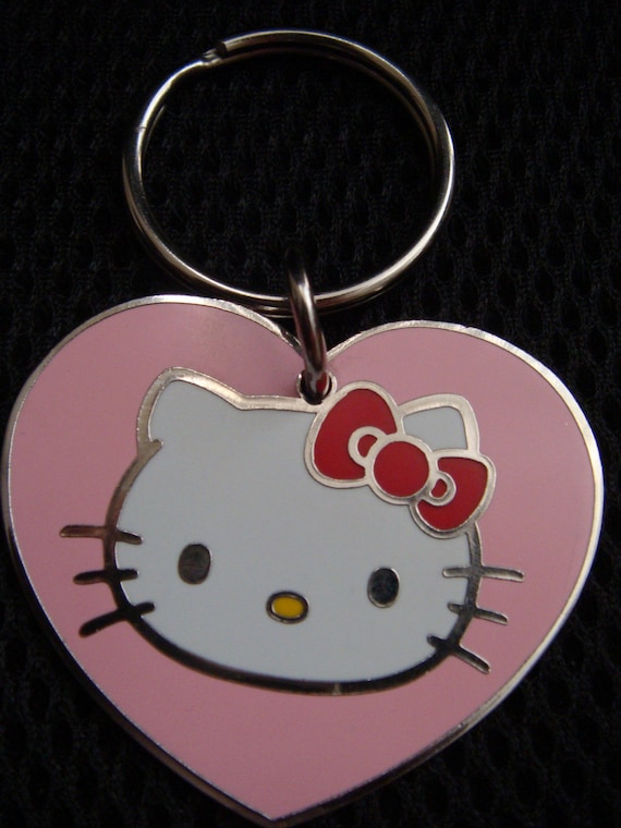 Hello Kitty Metal Heart Keychain