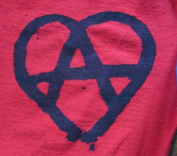 scarf anarchy symbol patch red Anarchy patch punk Heart black on anarchy Patch scarf anarchy symbol patch red Anarchy patch punk Heart black on anarchy Patch