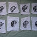 Red Tree Vole Patch, Black on White cotton