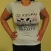 Go Vegan, You Cowsucking Pervert - Medium, Light Blue - Silkscreen T Shirt, Vegan Shirt