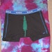 Boxers, Douglas Fir Tree, Large, Green Ink on Black Shorts - silkscreen screenprint image underwear athletic forest sexy